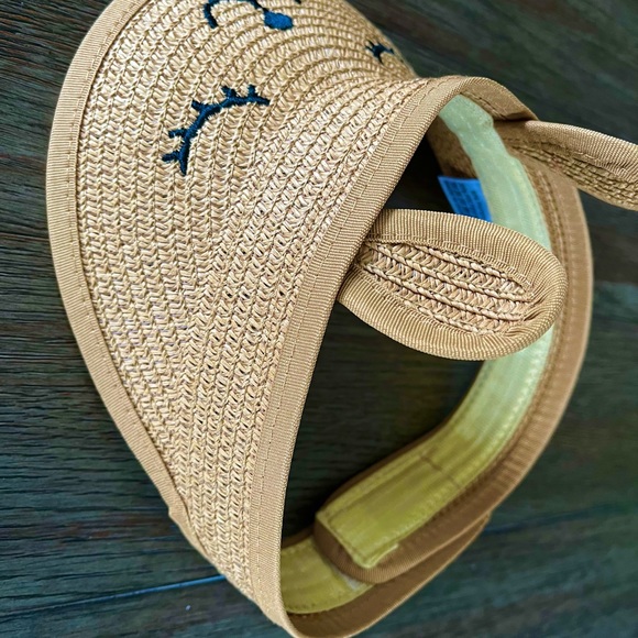 New Toddlers’ Bunny Straw Visor Hat - Picture 4 of 5